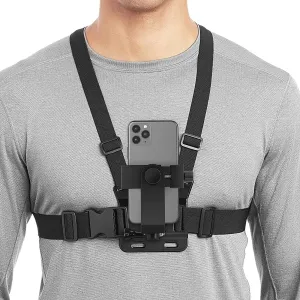 1 PC Adjustable Phone Holder Chest Strap Fixation Bracket Camera Mobile Phone