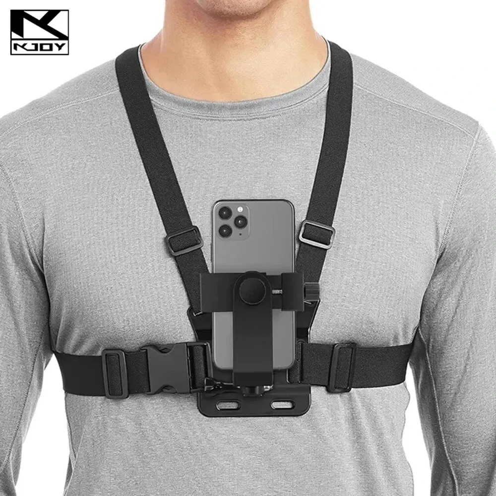 1 PC Adjustable Phone Holder Chest Strap Fixation Bracket Camera Mobile Phone
