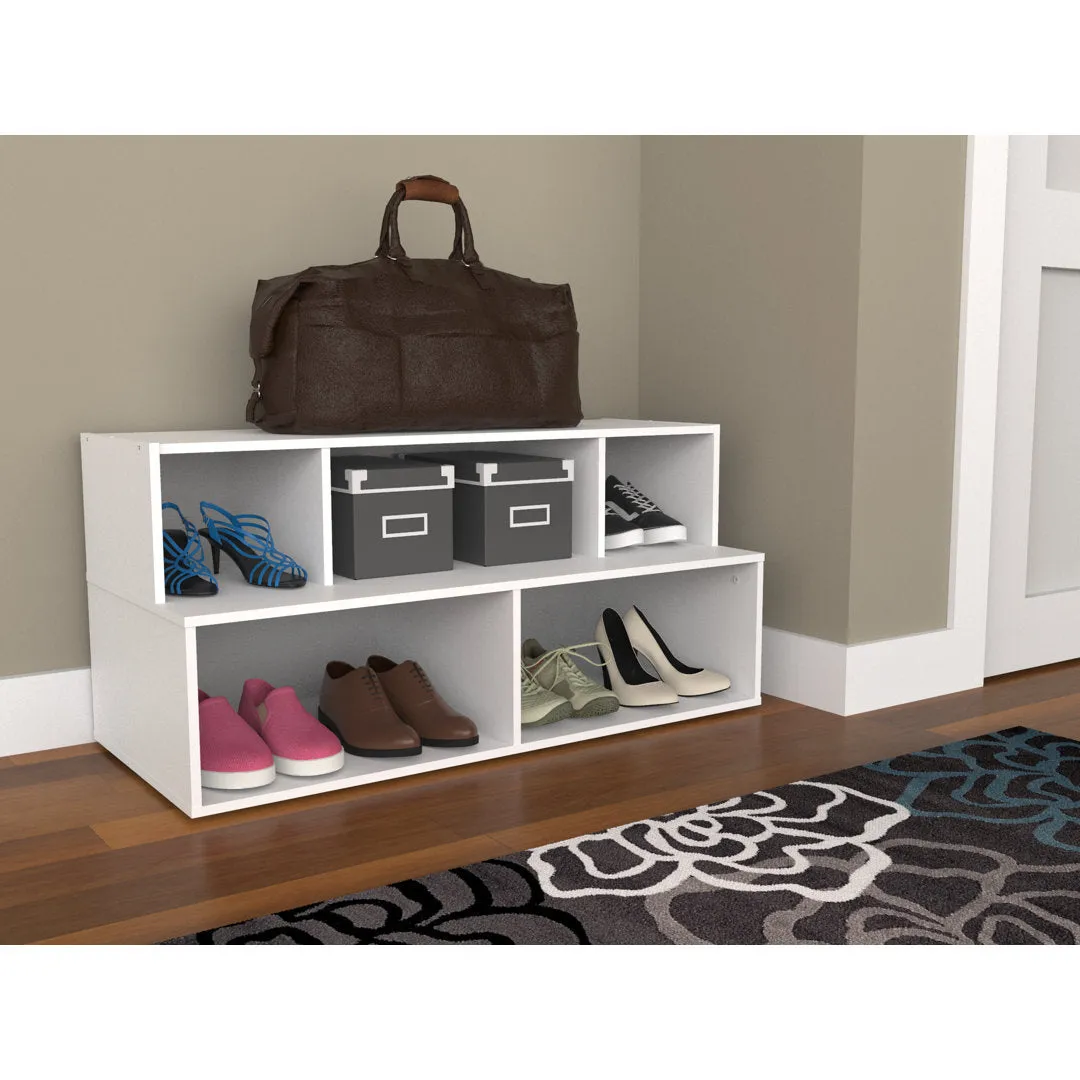 10 Pair Stackable Shoe Rack ClosetMaid Finish: White