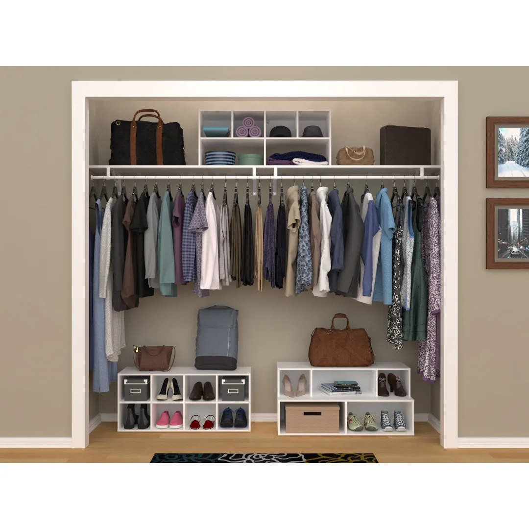 10 Pair Stackable Shoe Rack ClosetMaid Finish: White