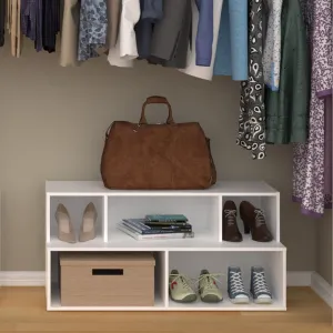 10 Pair Stackable Shoe Rack ClosetMaid Finish: White
