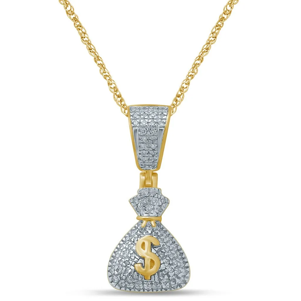 10K 0.19-0.22CT D-MONEY BAGS CHARM
