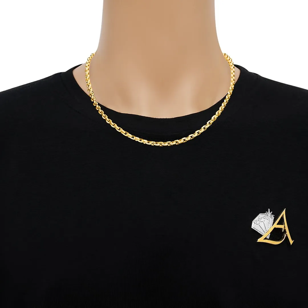 10k Yellow Gold Hermes Link Chain 4.5 mm