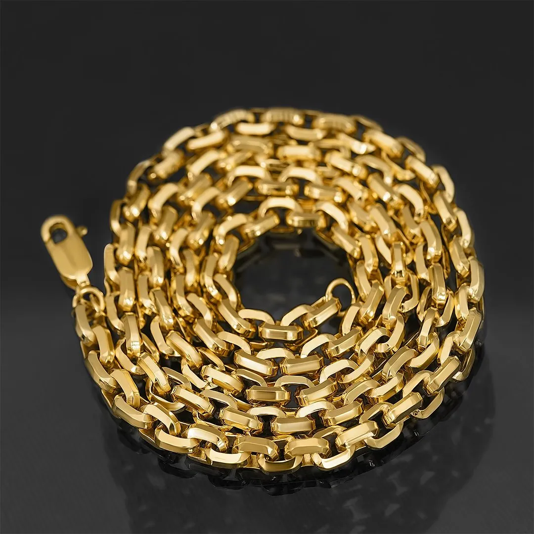 10k Yellow Gold Hermes Link Chain 4.5 mm