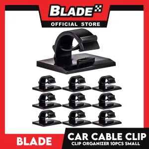 10pcs Small Car Cable Clip Organizer Cable Fixed Seat Self-adhesive Cable Clips Cord Organizer Holder Line Fixed Clamps