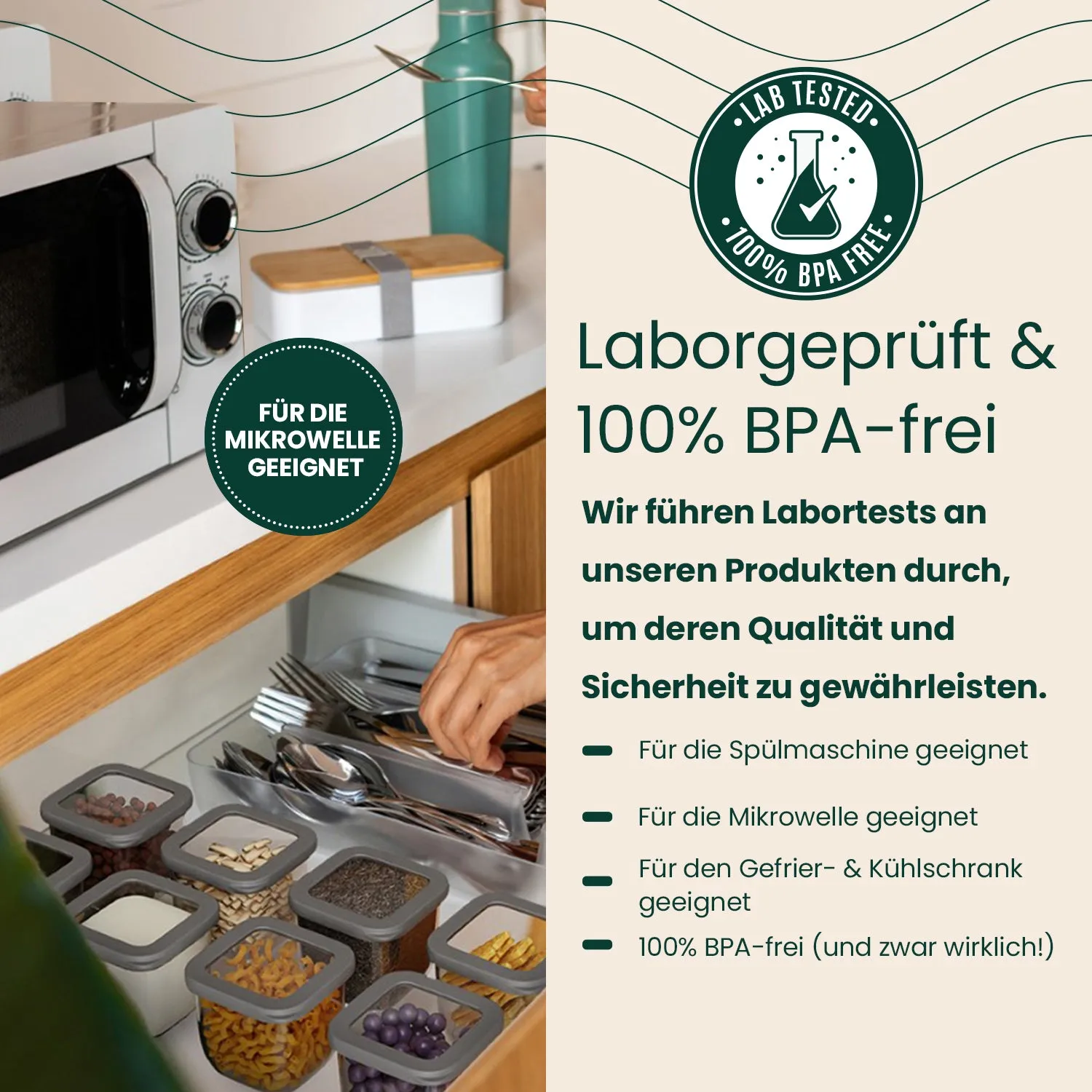 12x550 ml - Vorratsdosen mit Deckel