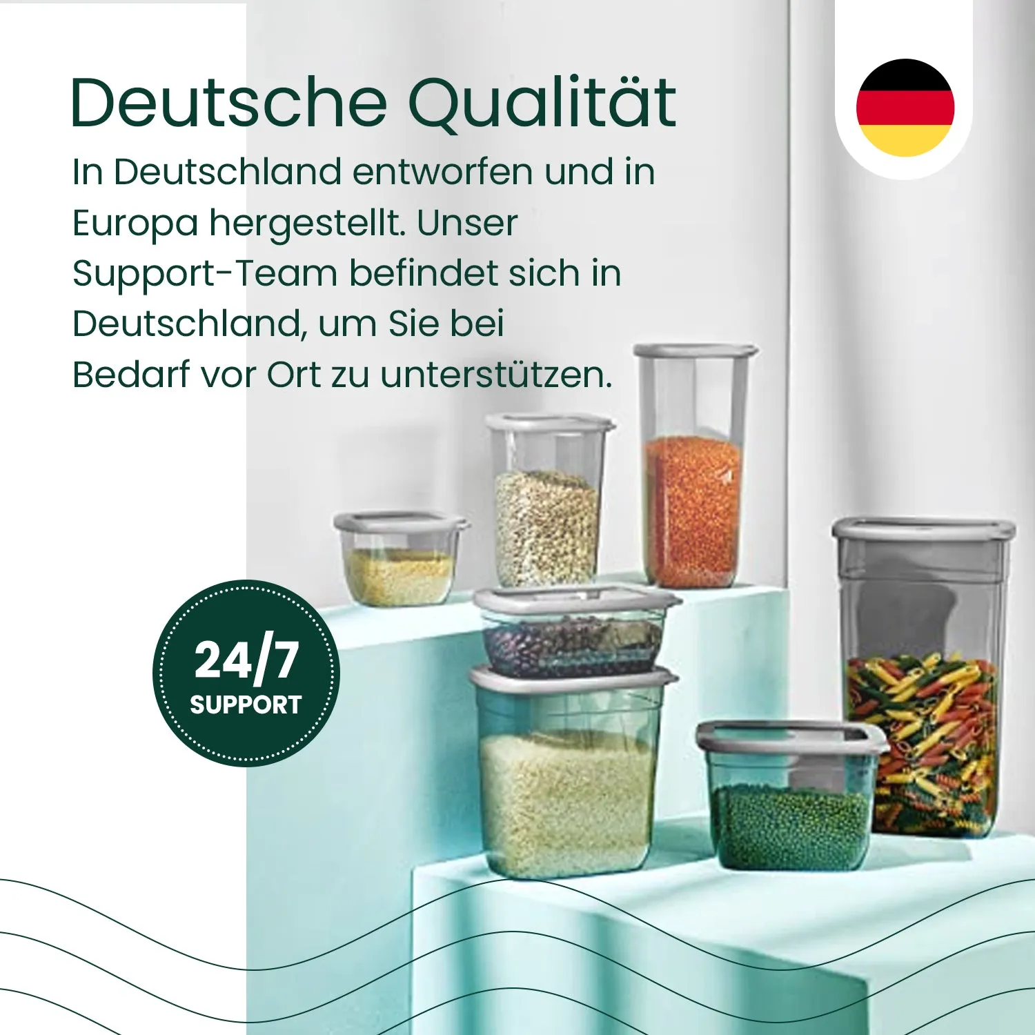 12x550 ml - Vorratsdosen mit Deckel