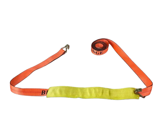 14FT Big Orange Wheel Strap with Low Pro Sleeve (Wire Hook)