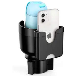 2-in-1 Car Cup Holder Expander Adapter with Adjustable Base, Custom Fit For Your Cars, Car Cup Holder Expander Organizer with Phone Holder, Fits 32/40 oz Drinks Bottles, Car Accessories CA15988