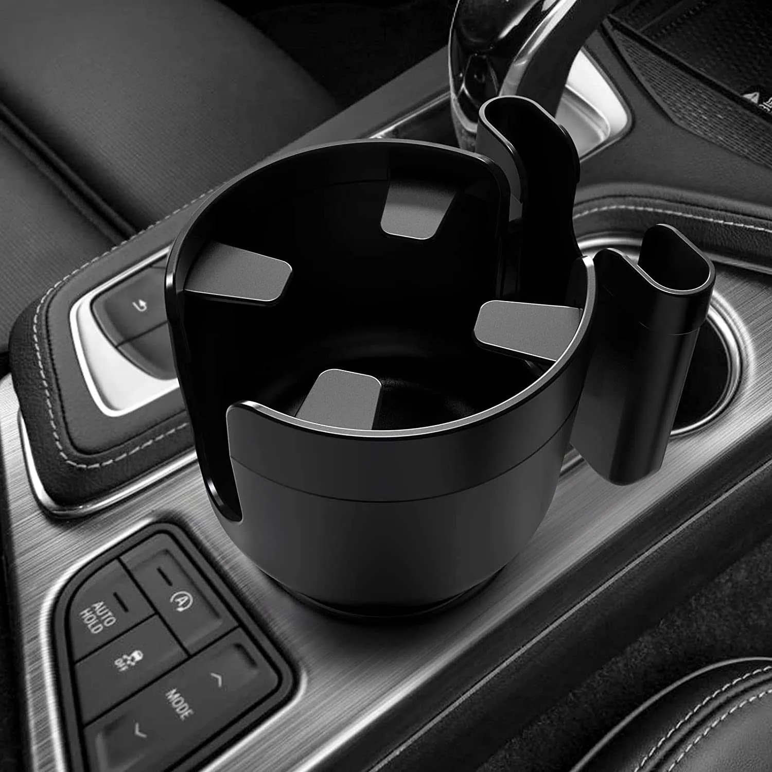 2-in-1 Car Cup Holder Expander Adapter with Adjustable Base, Custom Fit For Your Cars, Car Cup Holder Expander Organizer with Phone Holder, Fits 32/40 oz Drinks Bottles, Car Accessories CA15988