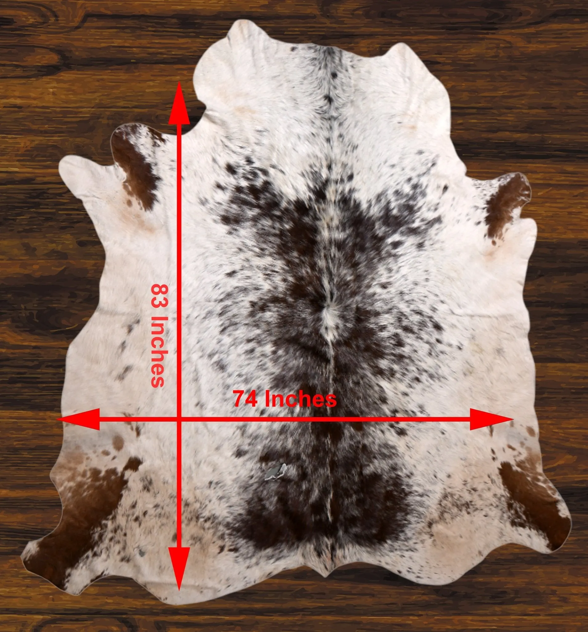 207-22 Cow Skin Hair on Hide 100% Pure Cow Hide Large Decorative/Carpet/Rug/Wall Leather