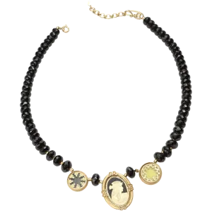 20K Thewa Embossed Queen Necklace
