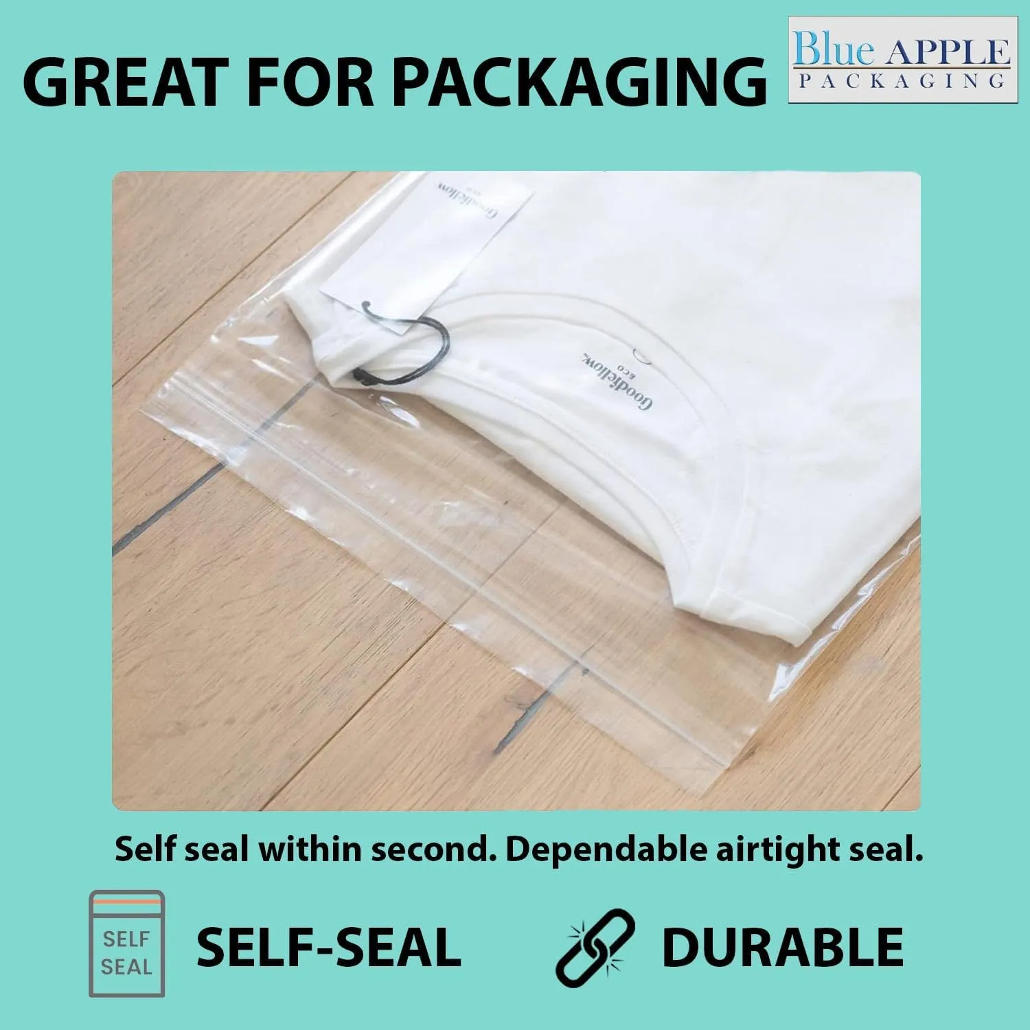 24X24 inches Reclosable Single Line Zipper Poly Bags 4 Mil (LDPE)