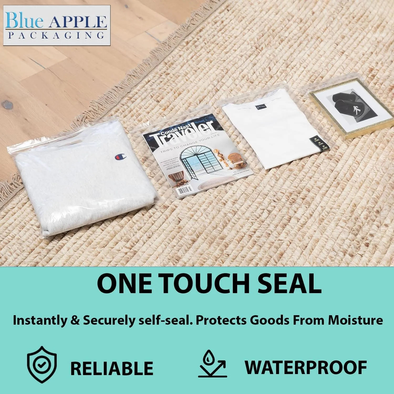 24X24 inches Reclosable Single Line Zipper Poly Bags 4 Mil (LDPE)
