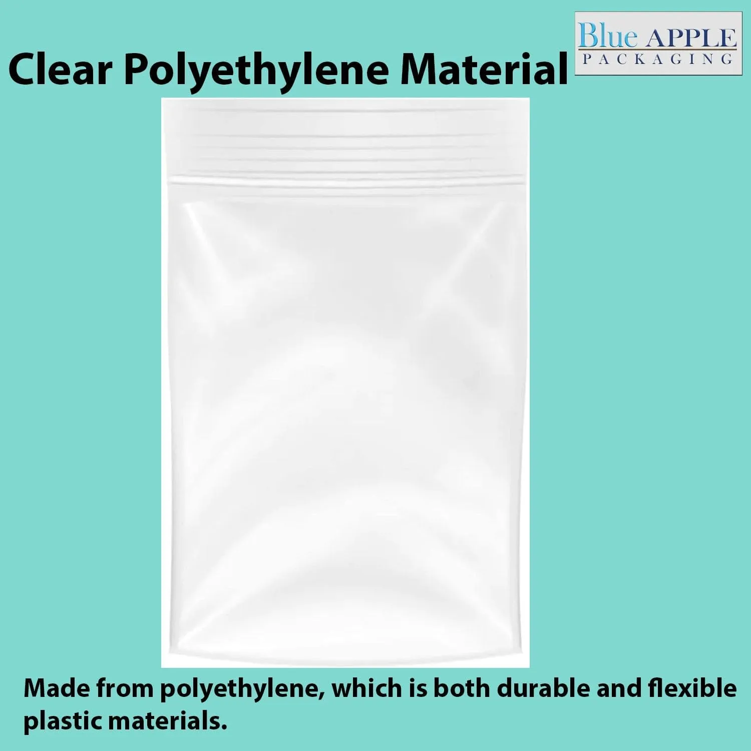24X24 inches Reclosable Single Line Zipper Poly Bags 4 Mil (LDPE)