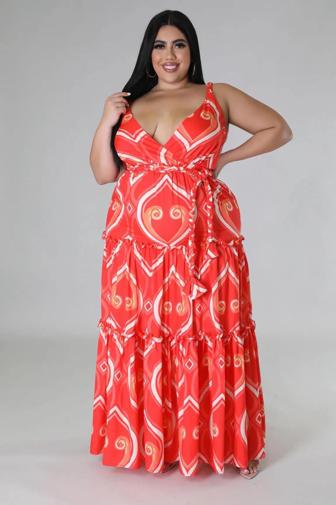 26657XP - TWISTED STRAP SHOULDER DRESS (PLUS)
