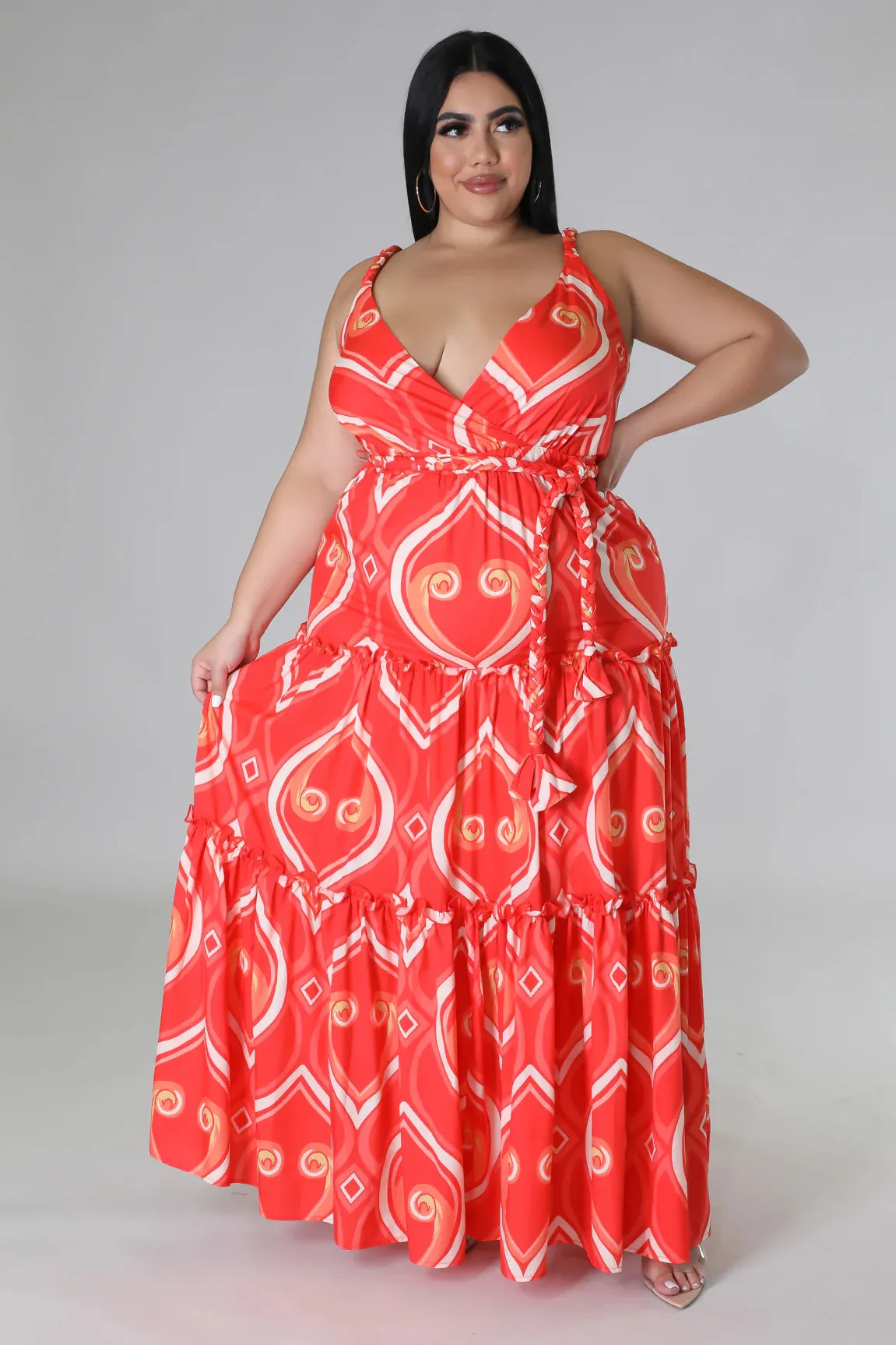 26657XP - TWISTED STRAP SHOULDER DRESS (PLUS)