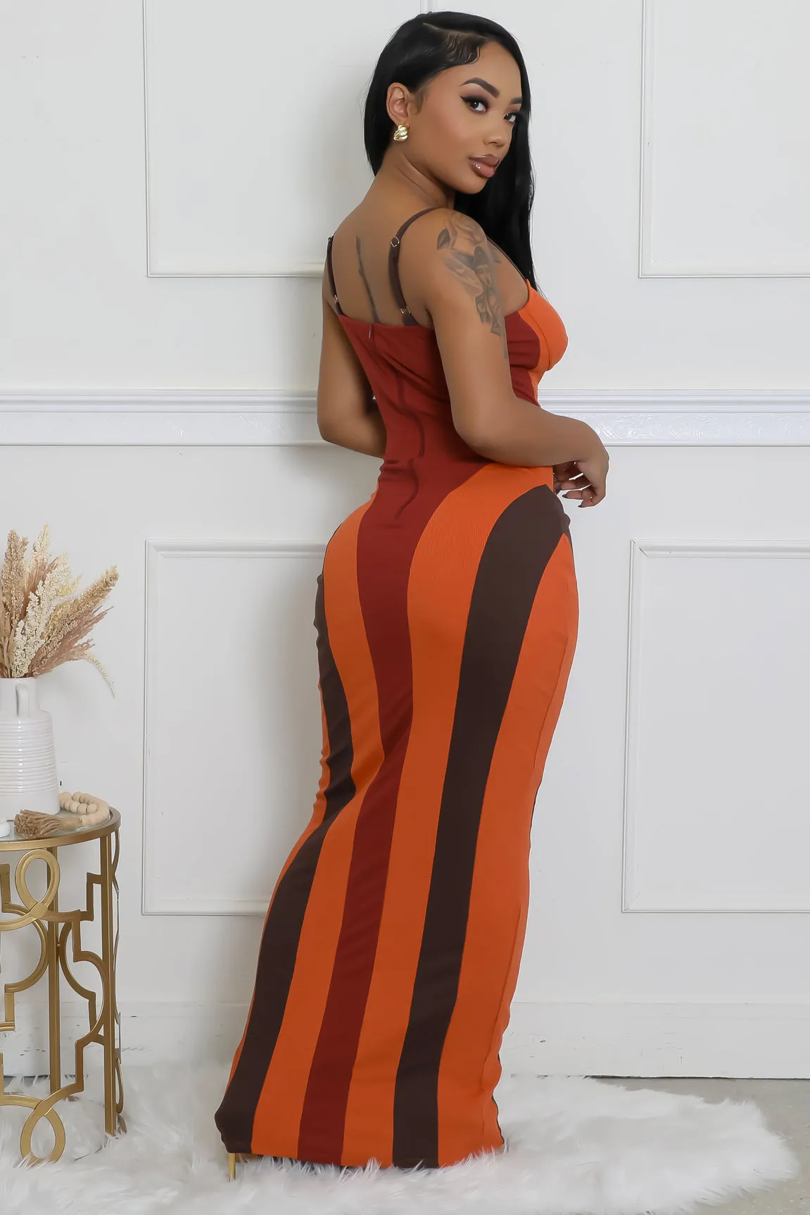 28389P- STRAP SHOULDER TUBE LONG DRESS