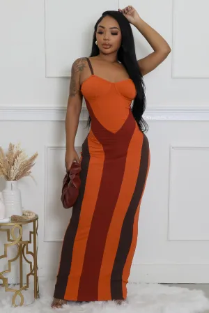 28389P- STRAP SHOULDER TUBE LONG DRESS
