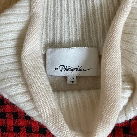 3.1 Phillip Lim Ladies Collage Wool Blend Turtle Neck Sweater Size XS