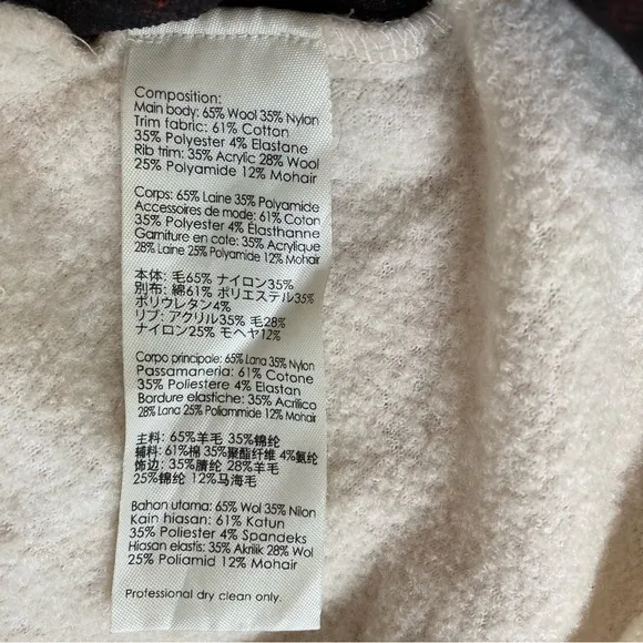 3.1 Phillip Lim Ladies Collage Wool Blend Turtle Neck Sweater Size XS