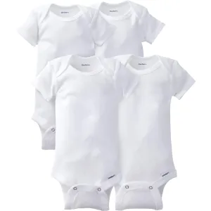4-Pack Baby Neutral White Onesies® Bodysuits
