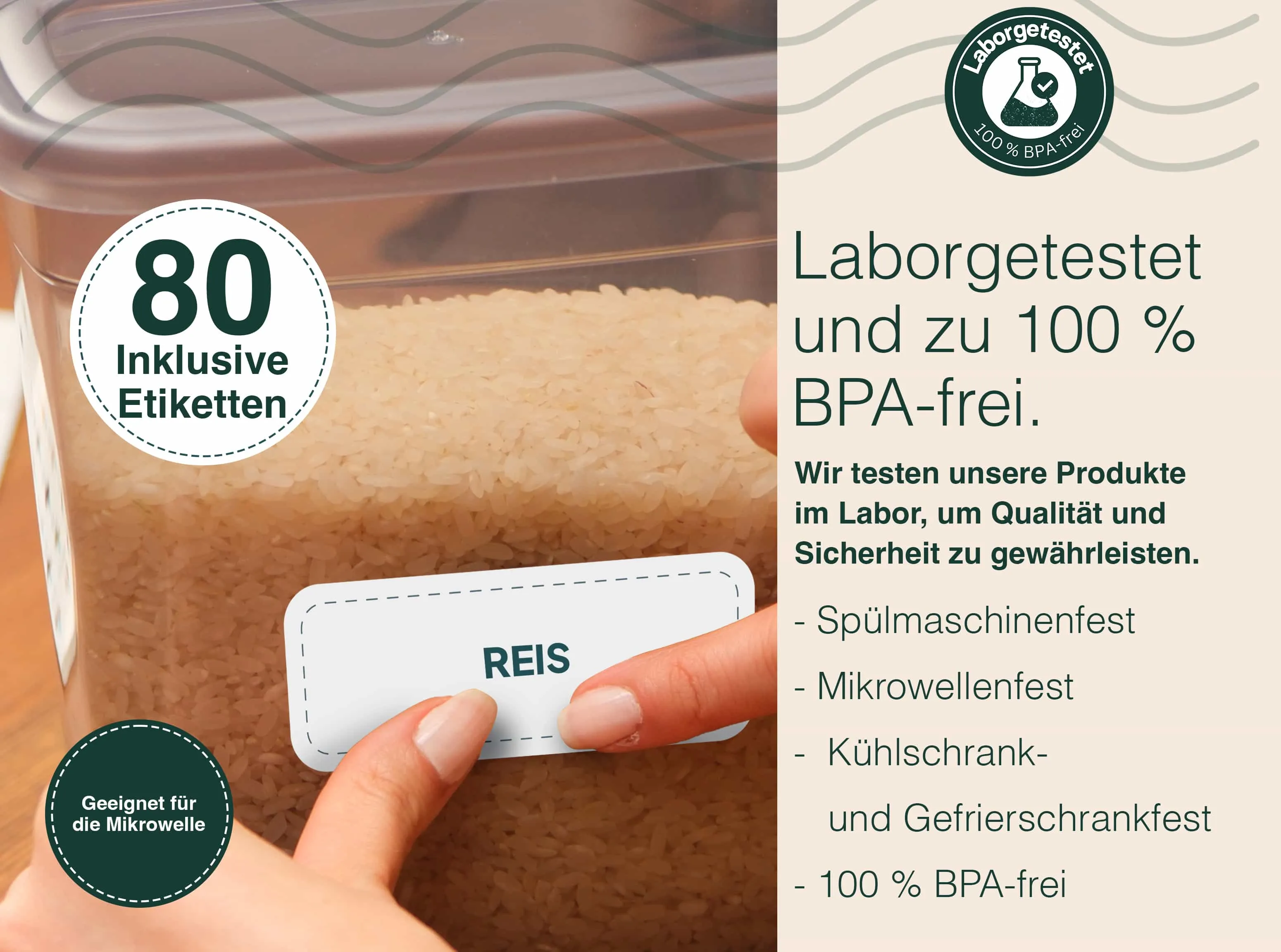4 x 3250 - Vorratsdosen Mit Deckel
