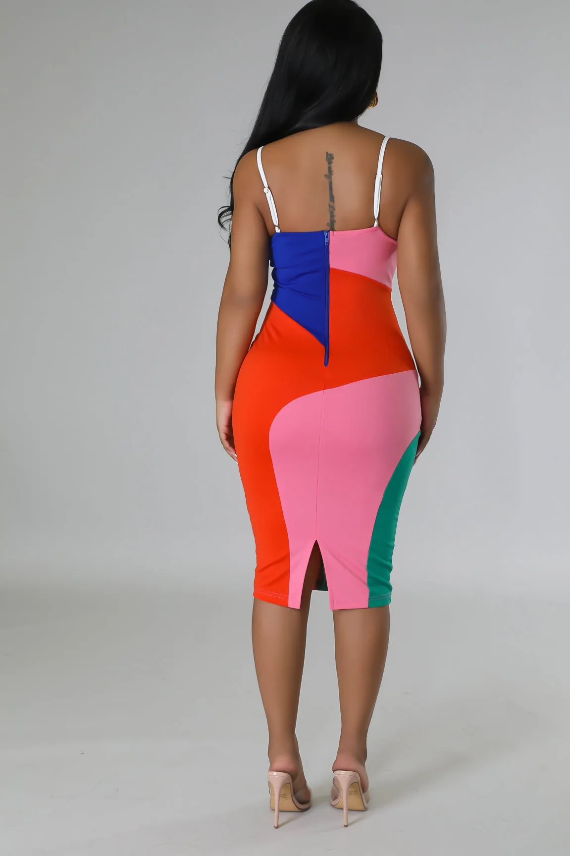 40057P - STRAP SHOULDER TUBE MIDI DRESS (4PCS)