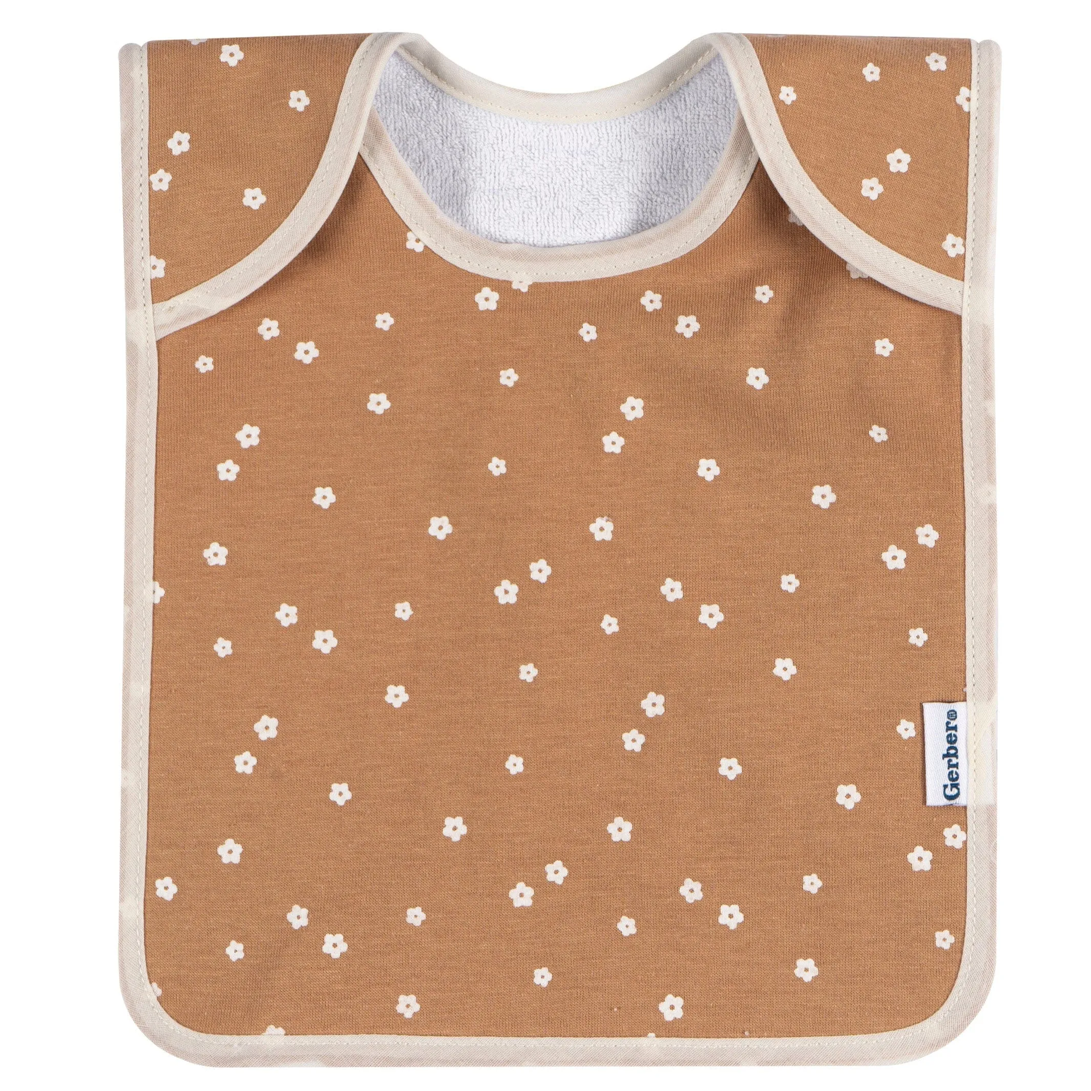 8-Pack Baby Girls Bunny Floral Jersey Lap Shoulder Bibs