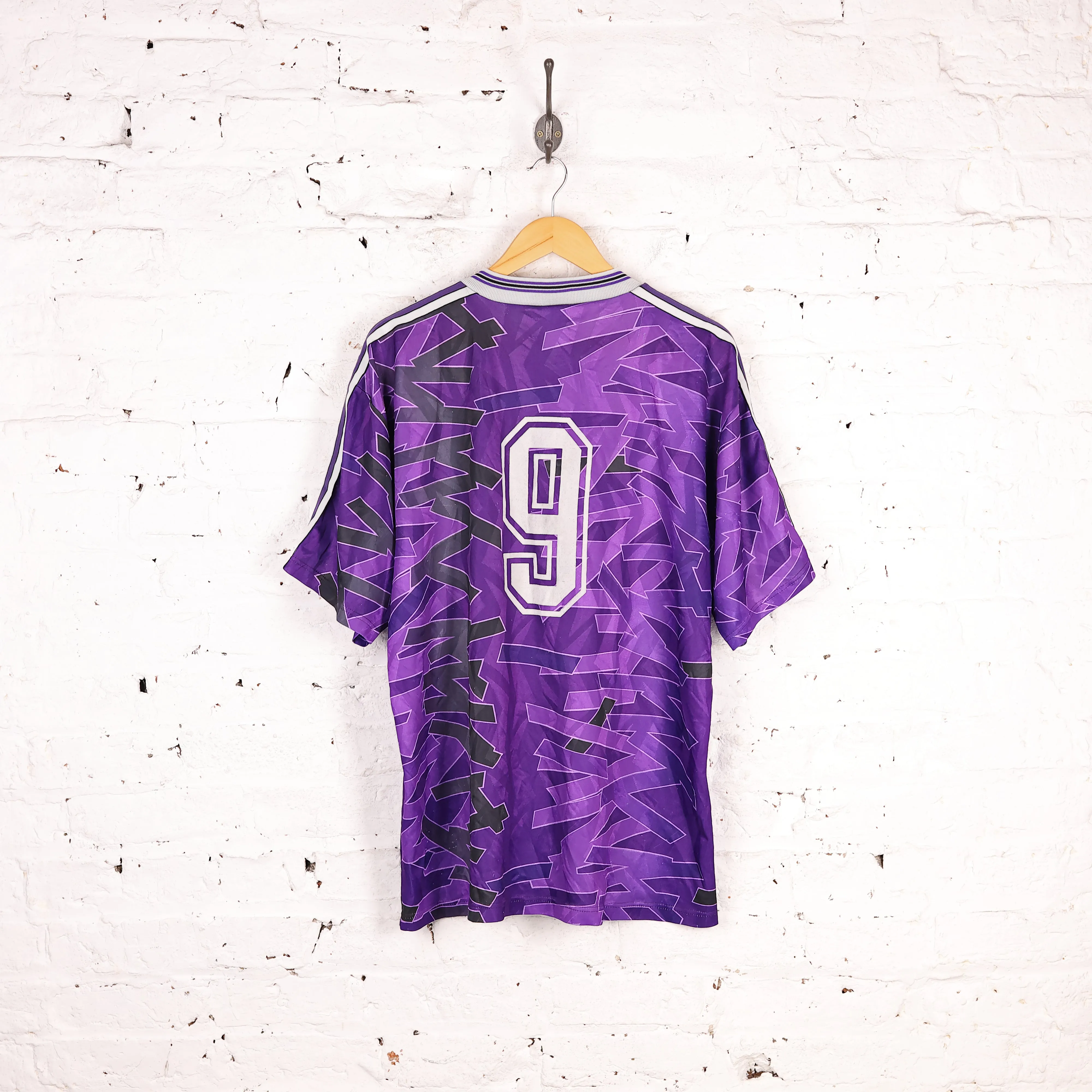 90s Template Patterned Football Shirt - Purple - XXL