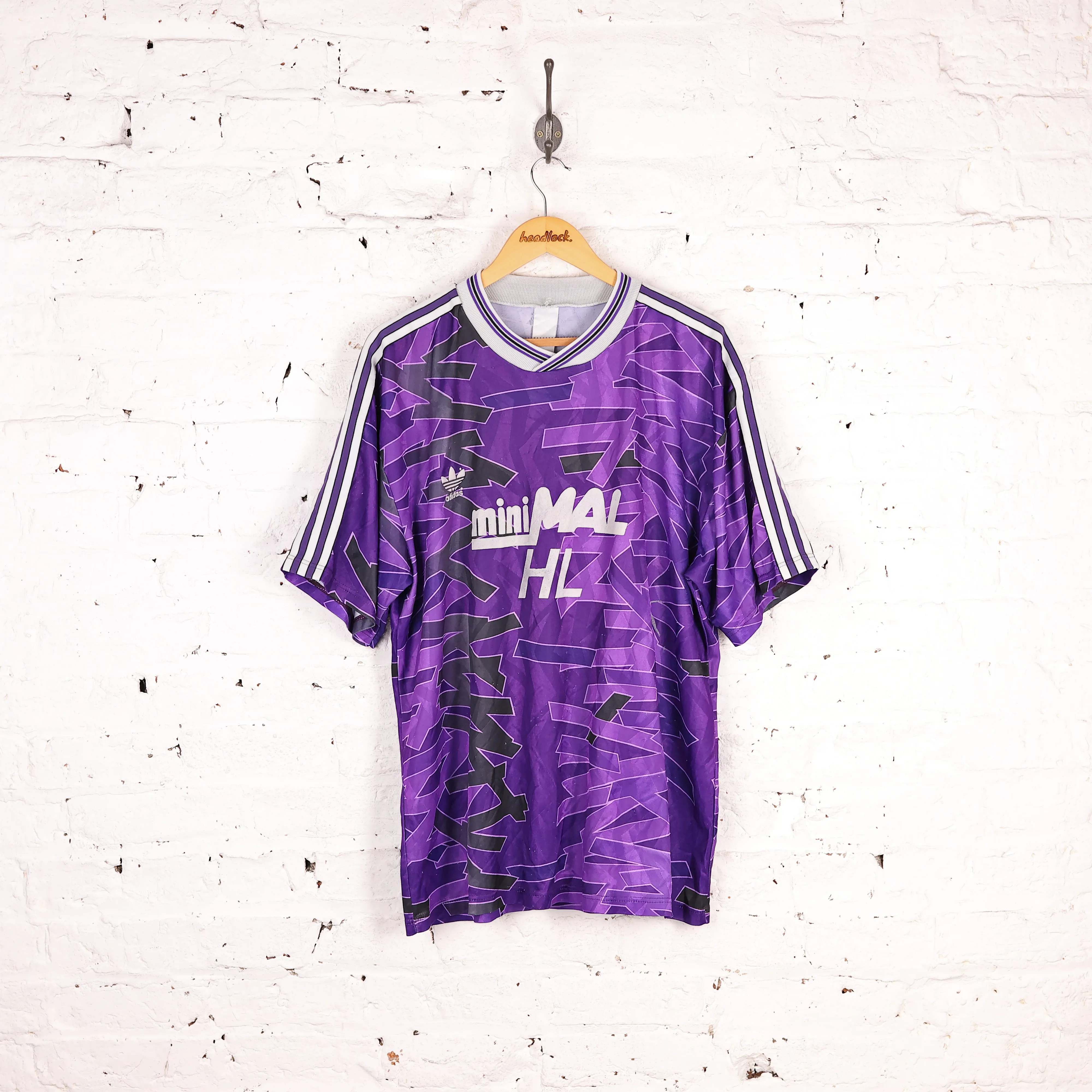 90s Template Patterned Football Shirt - Purple - XXL