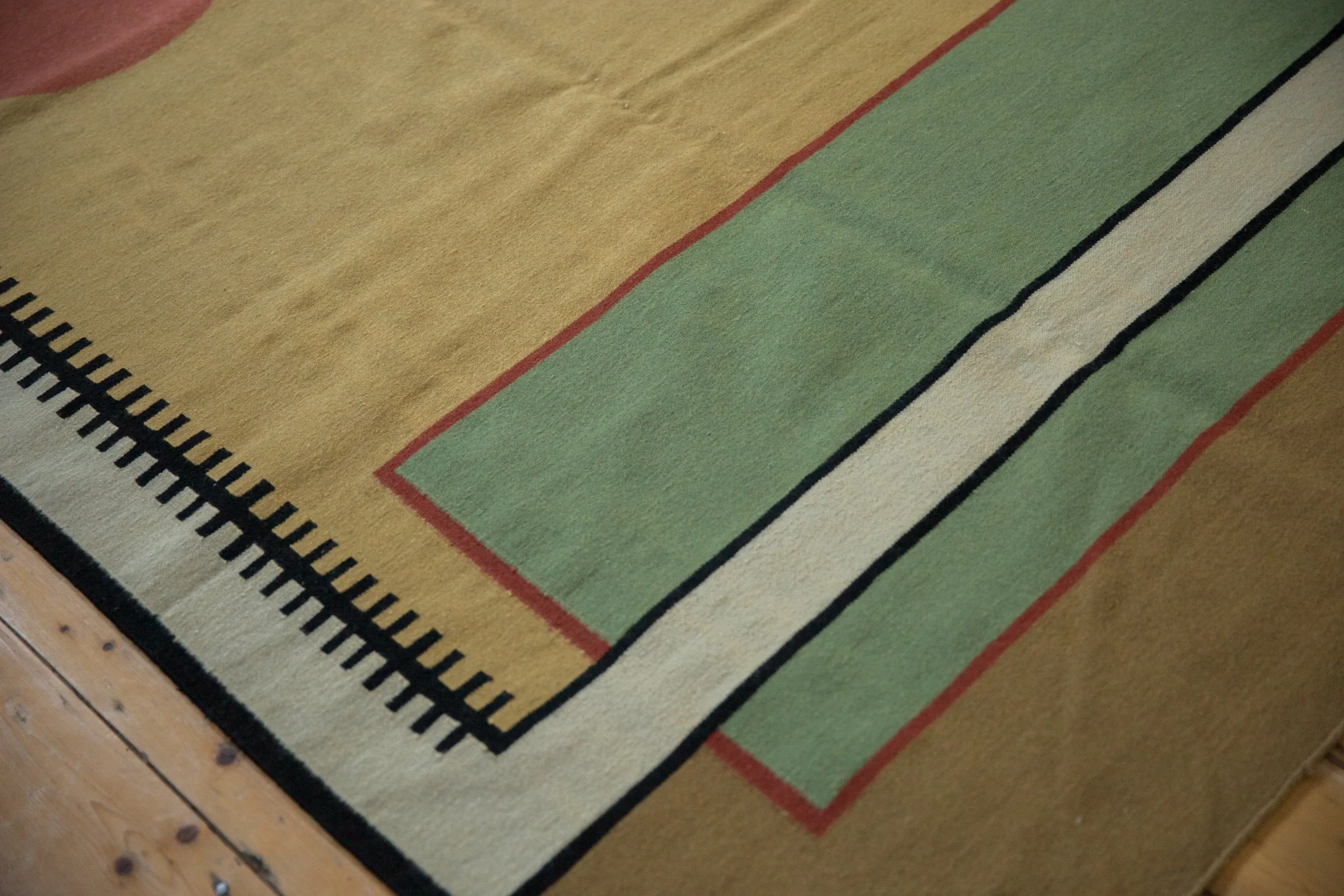 9.5x12 Vintage Contemporary Kilim Carpet