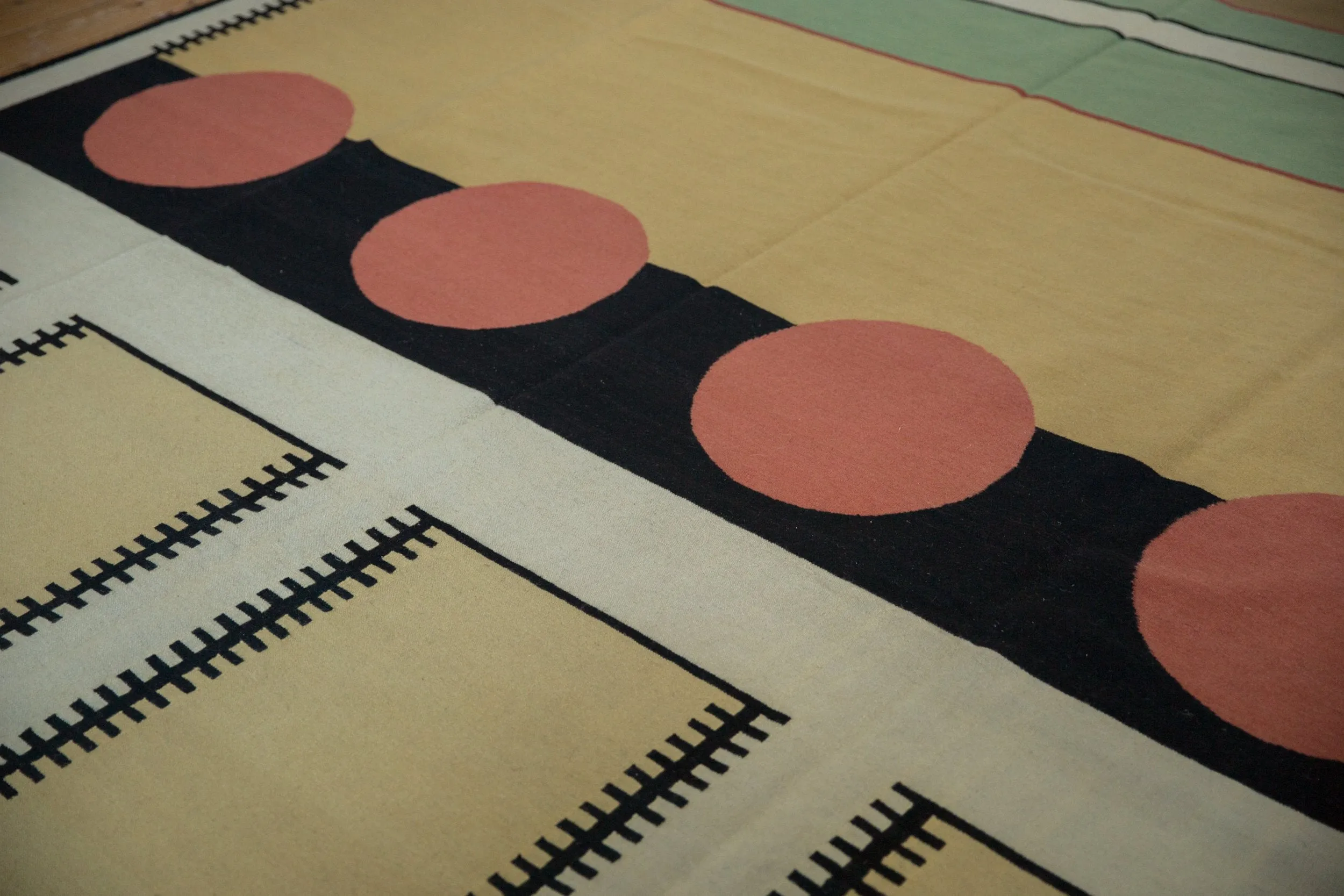 9.5x12 Vintage Contemporary Kilim Carpet
