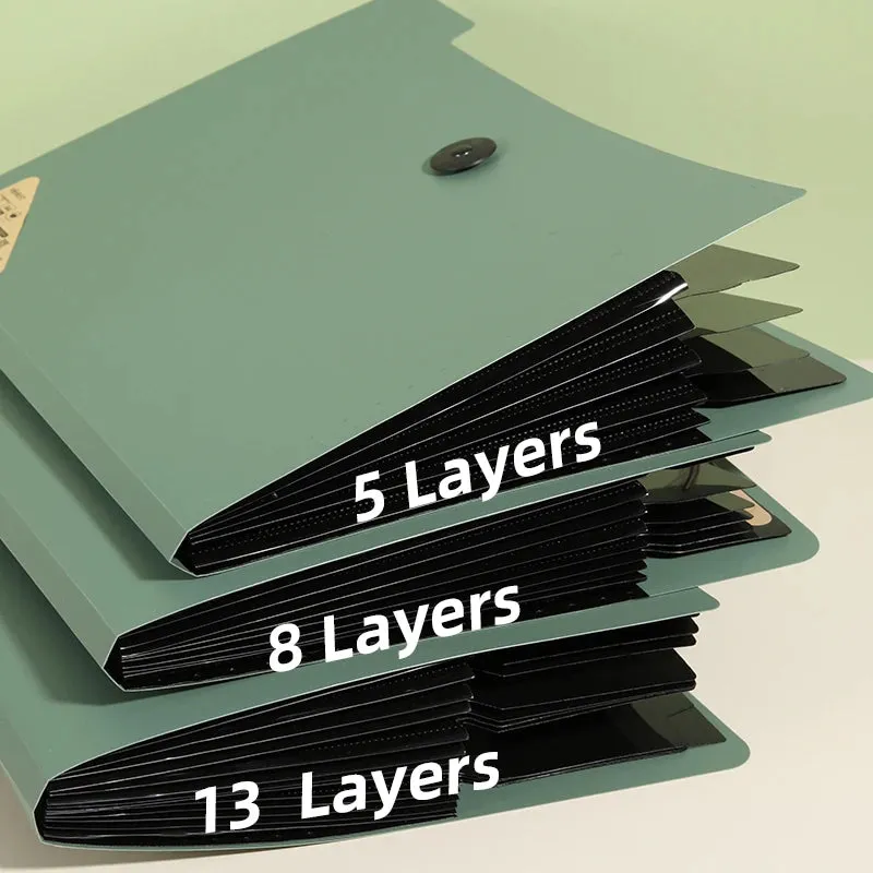 A4 File Folder Storage Bag - Multi-Layered Organizer for School and Office Supplies
