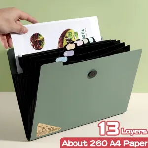 A4 File Folder Storage Bag - Multi-Layered Organizer for School and Office Supplies