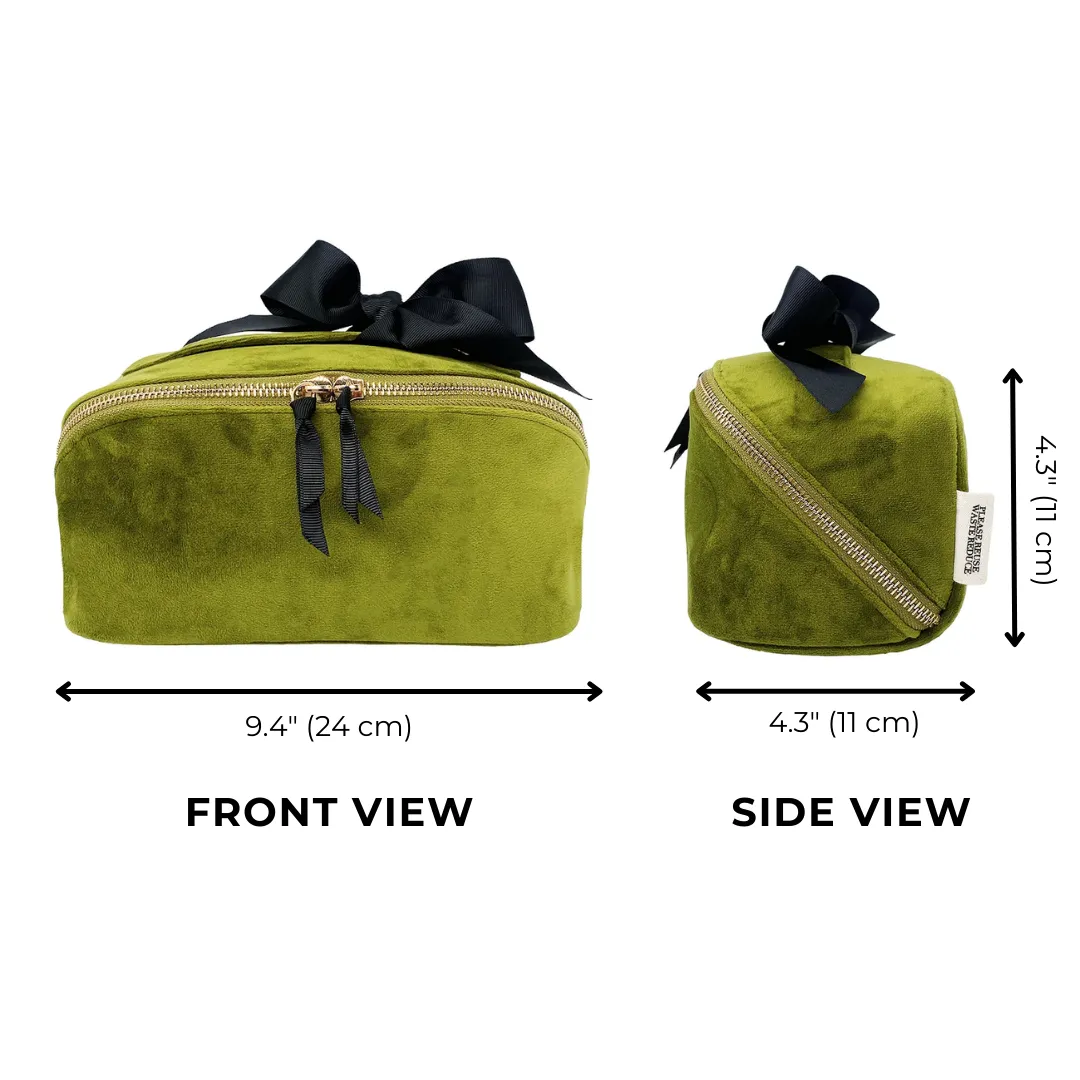 Accordion Box Makeup & Toiletry - Green Velvet