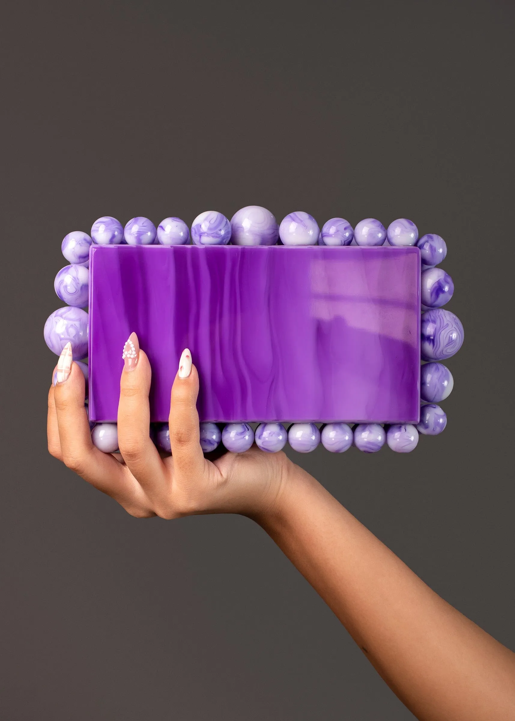 Acrylic Beaded Clutch