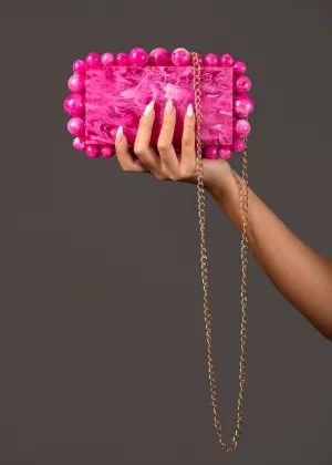 Acrylic Beaded Clutch