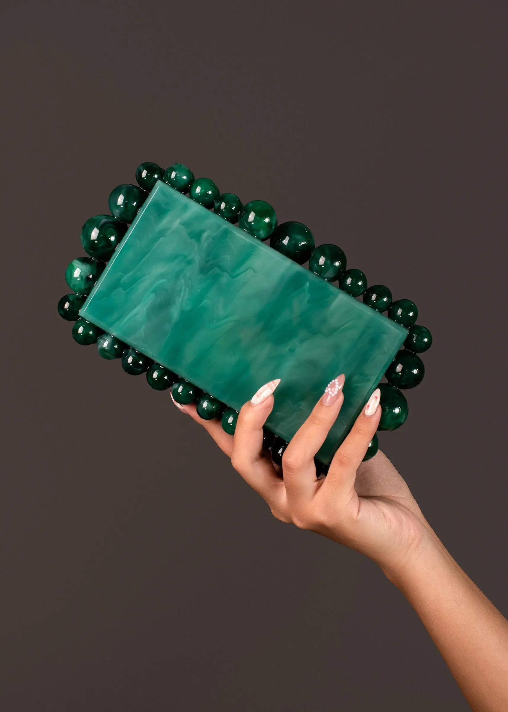 Acrylic Beaded Clutch