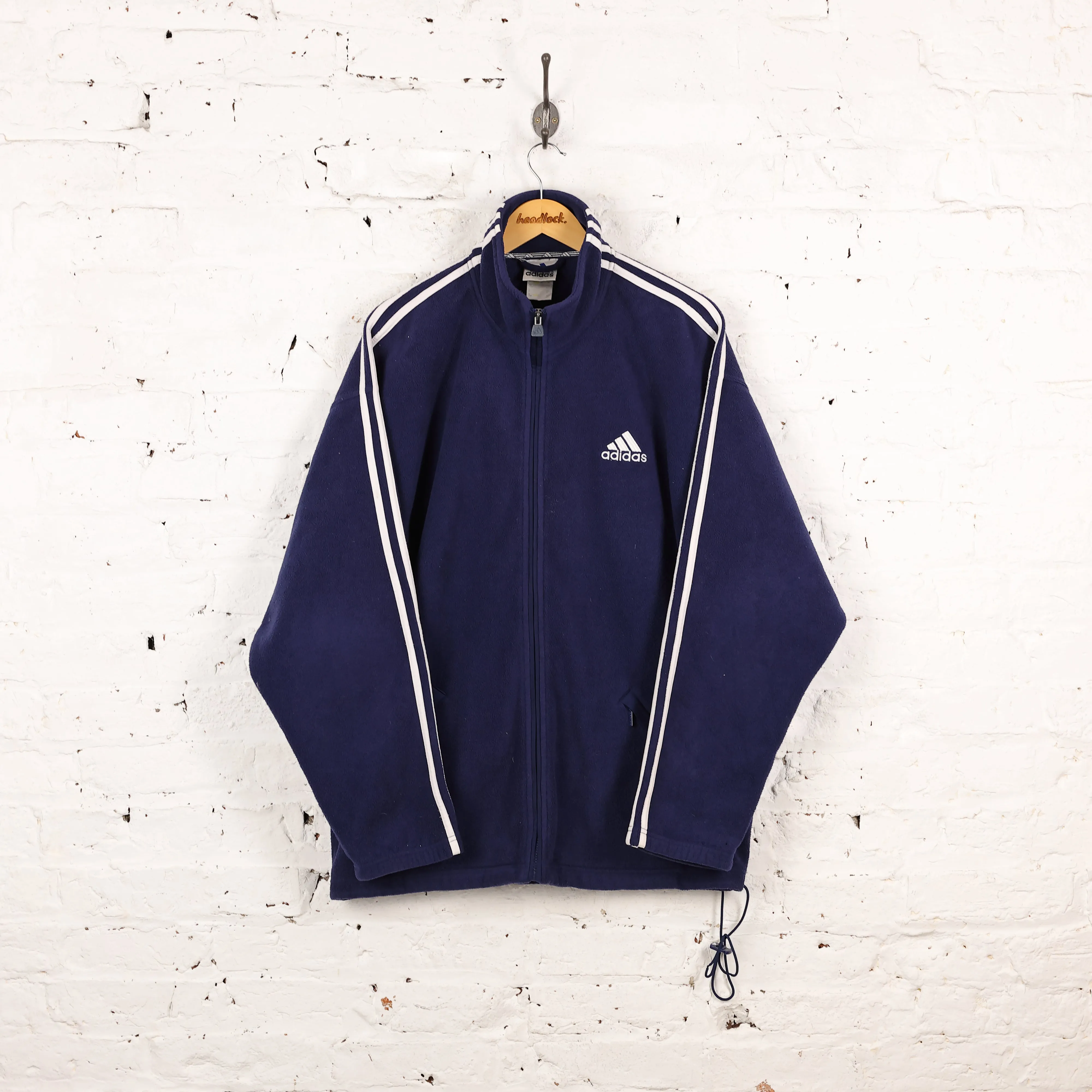 Adidas 90s Full Zip Fleece - Blue - L