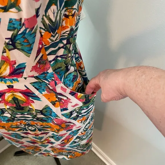 Adrianna Papell floral cut out dress