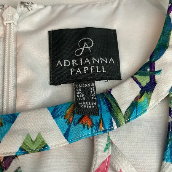Adrianna Papell floral cut out dress