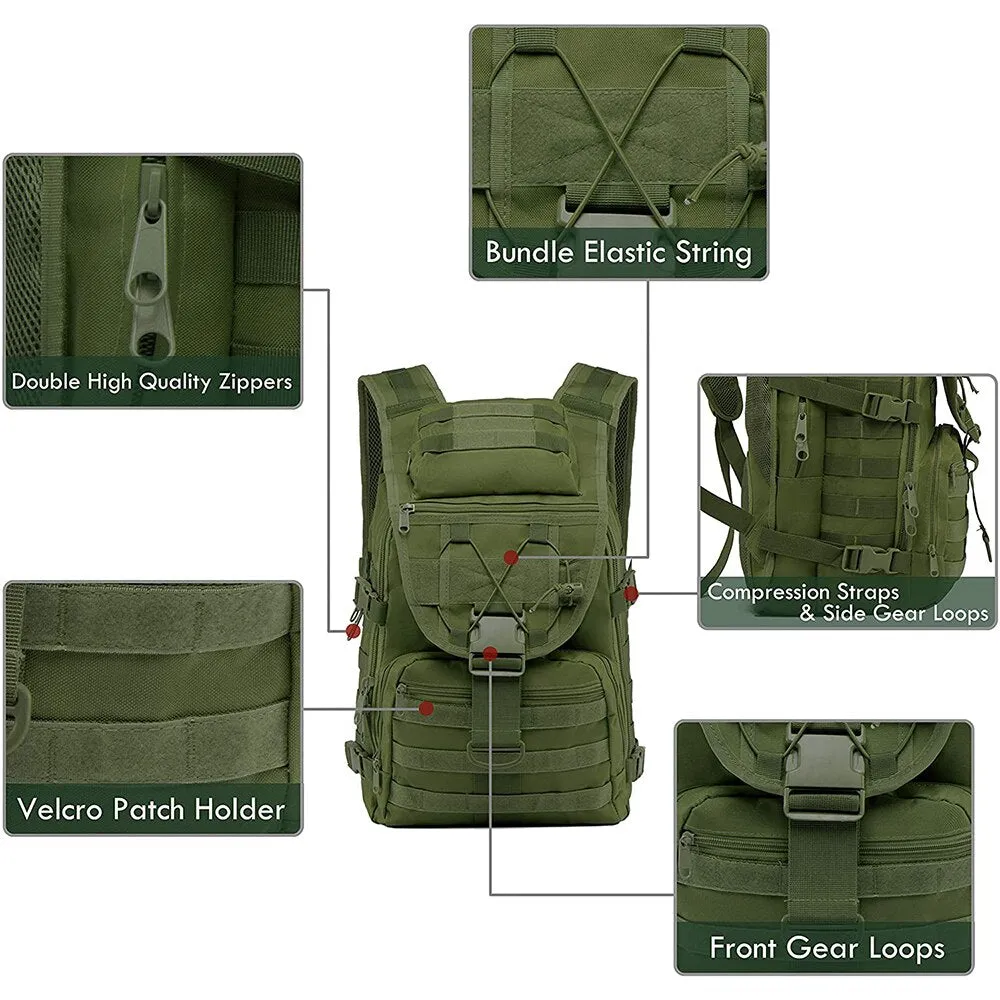 Adventurer Series Tactical Backpack Assault Backpack, 1000D Nylon, 40L
