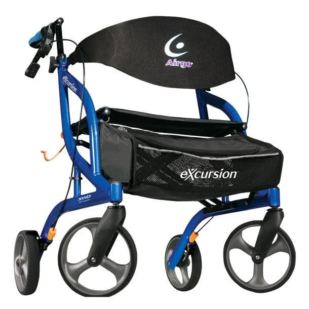 Airgo eXcursion XWD Lightweight Side-fold Rollator, Pacific Blue