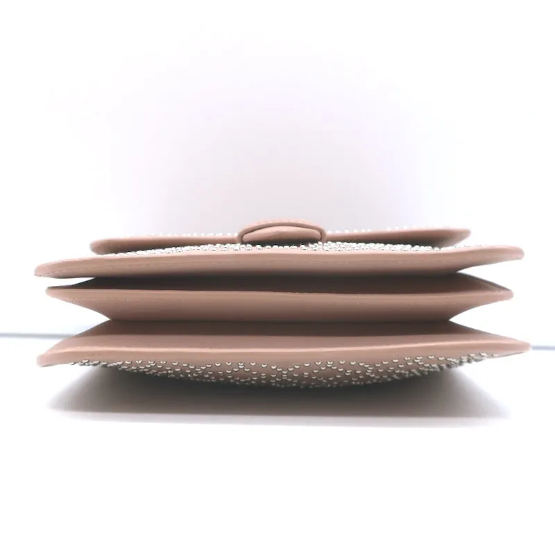 Alaia Arabesque Studded Mini Crossbody Bag Blush Leather Clutch
