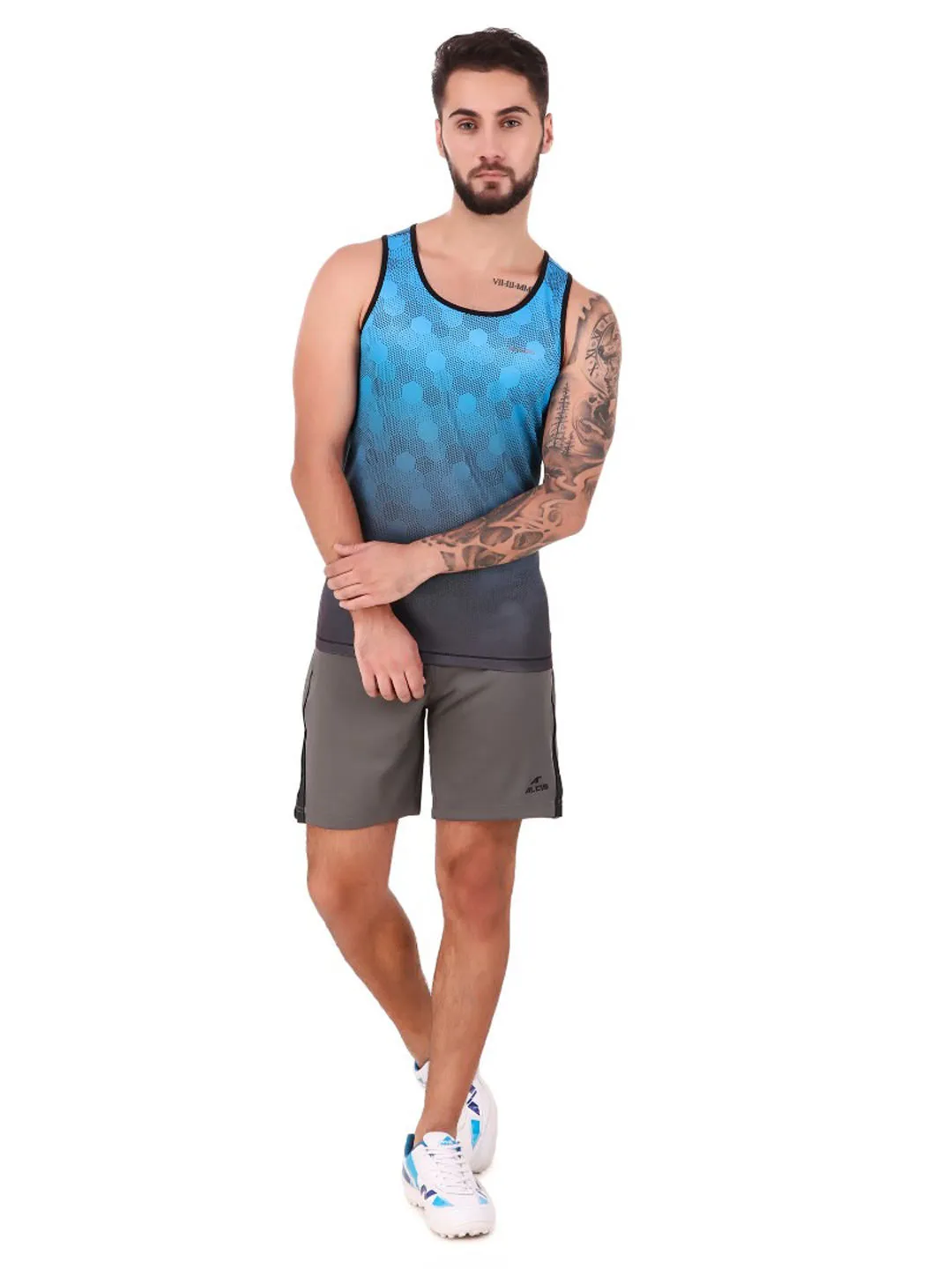 Alcis Men Patterned Blue Tshirts