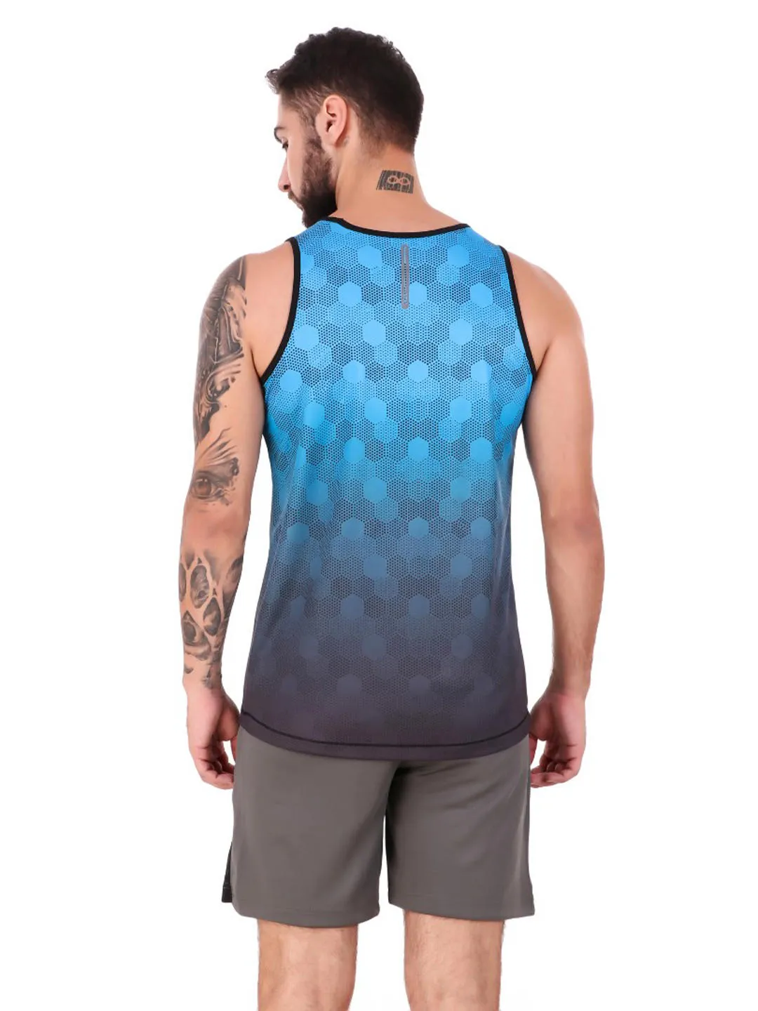 Alcis Men Patterned Blue Tshirts