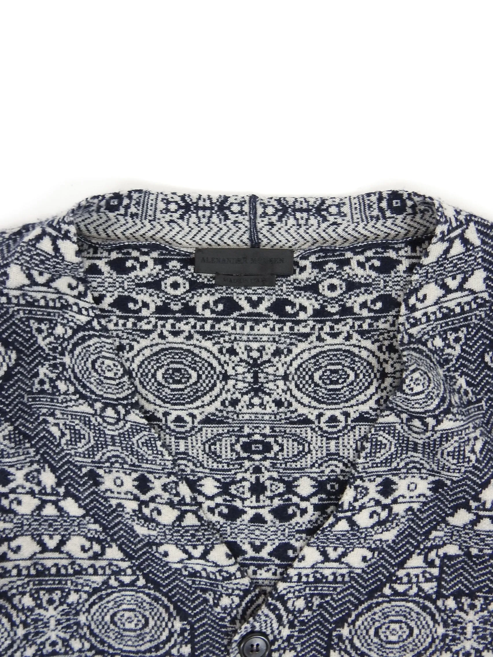 Alexander McQueen Patterned Cardigan Size Large