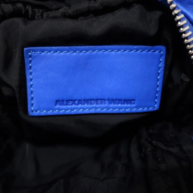Alexander Wang Brenda Mini Camera Bag Blue Leather Chain Strap Crossbody