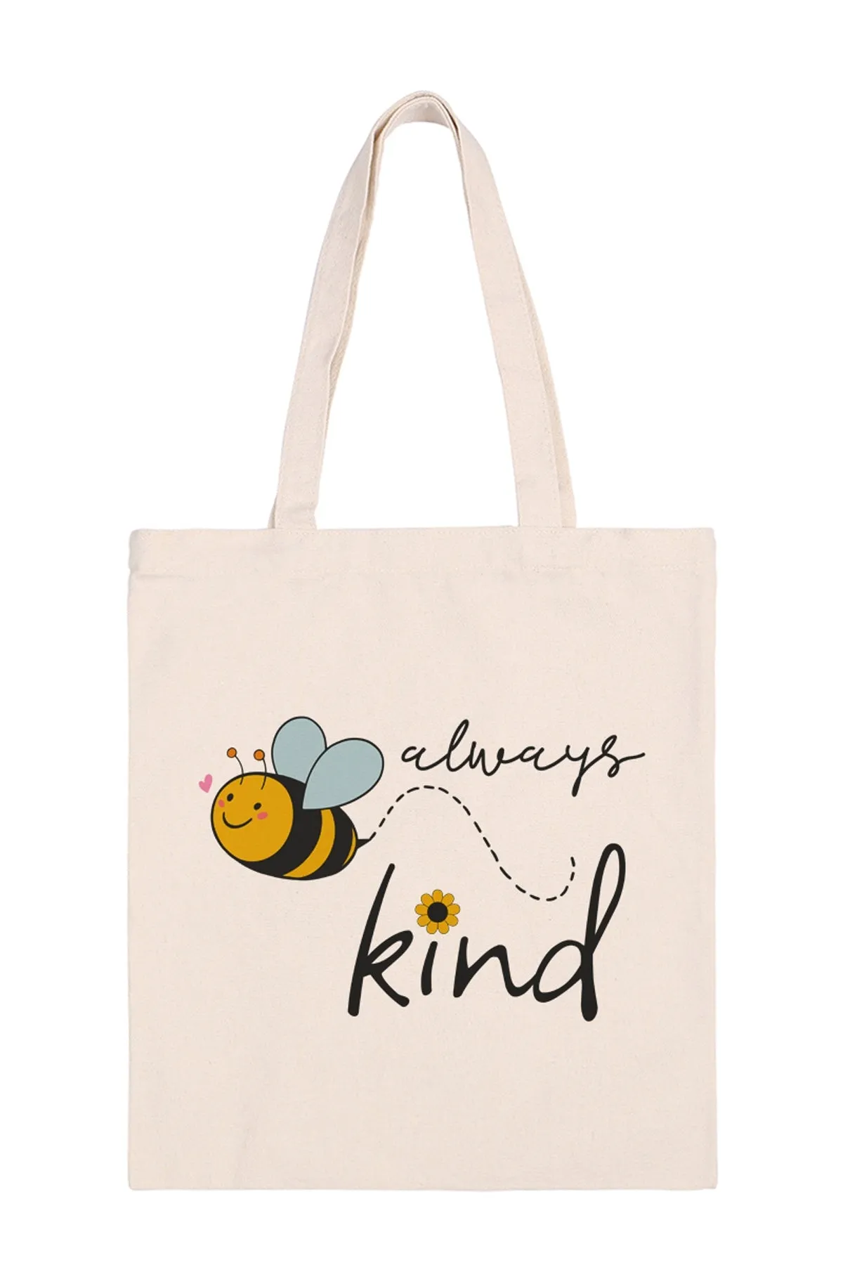 Always Bee Kind Print Minimalist Fashion Tote Bag - Pack of 6